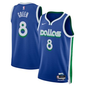 Män Dallas Mavericks Tröja Josh Green 8 Nike 2022-23 City Edition Blå Swingman